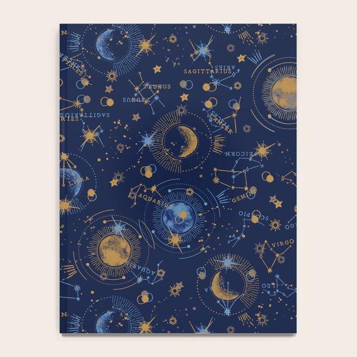 Dark blue zodiac abstract YB Notebook Gallery Image 4