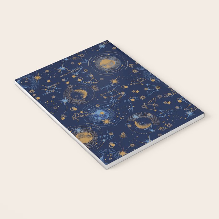 Dark blue zodiac abstract YB Notebook Gallery Image 3