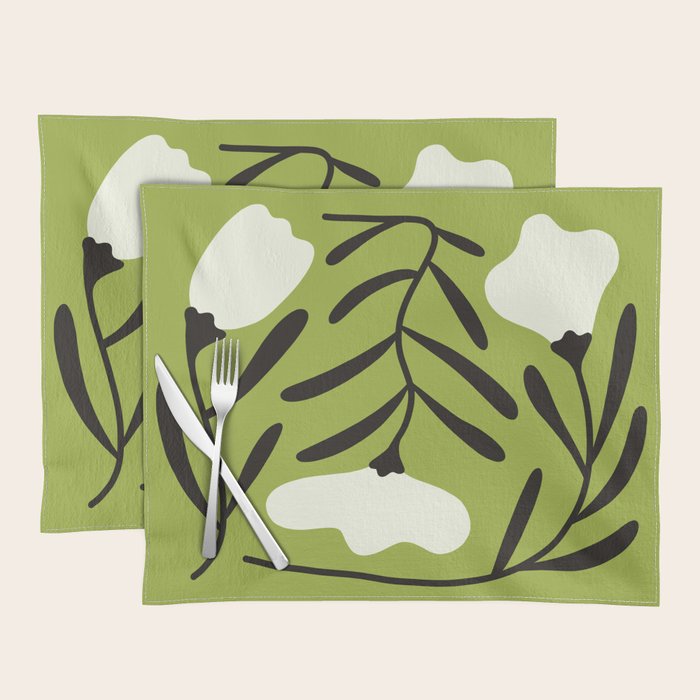 Mid-Century Alba Flowers  Placemat Gallery Image 1