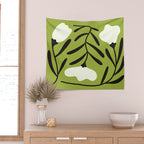 Mid-Century Alba Flowers  Wall Tapestry Gallery Image 2