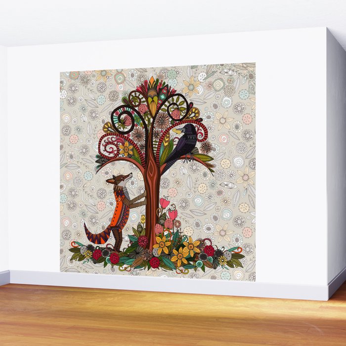 fox and crow Wall Mural Gallery Image 2