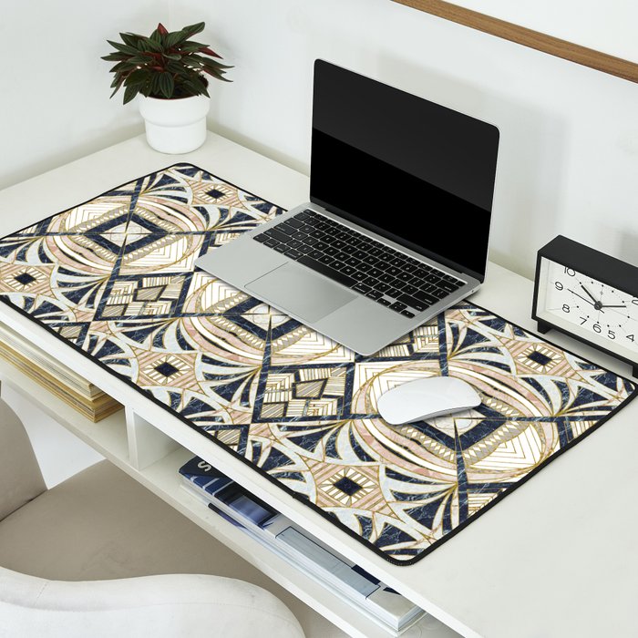 Mosaic marbled art deco II Desk Mat Gallery Image 2