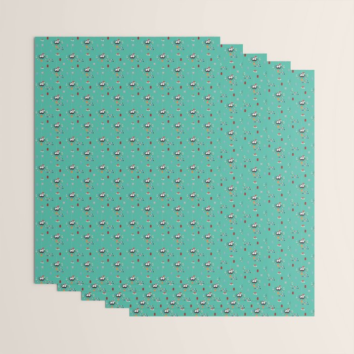 Happy Christmas Santa Spider Wrapping Paper Gallery Image 3