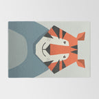 Whimsy Tiger, Animal Portrait Rug Gallery Image 2