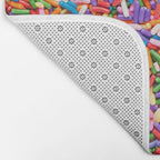Colorful Rainbow Sprinkles | Sweet Candy Bath Mat Gallery Image 2