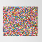 Colorful Rainbow Sprinkles | Sweet Candy Throw Blanket Gallery Image 2