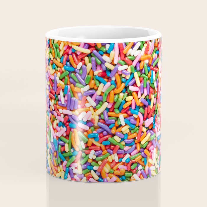 Colorful Rainbow Sprinkles | Sweet Candy Coffee Mug Gallery Image 4
