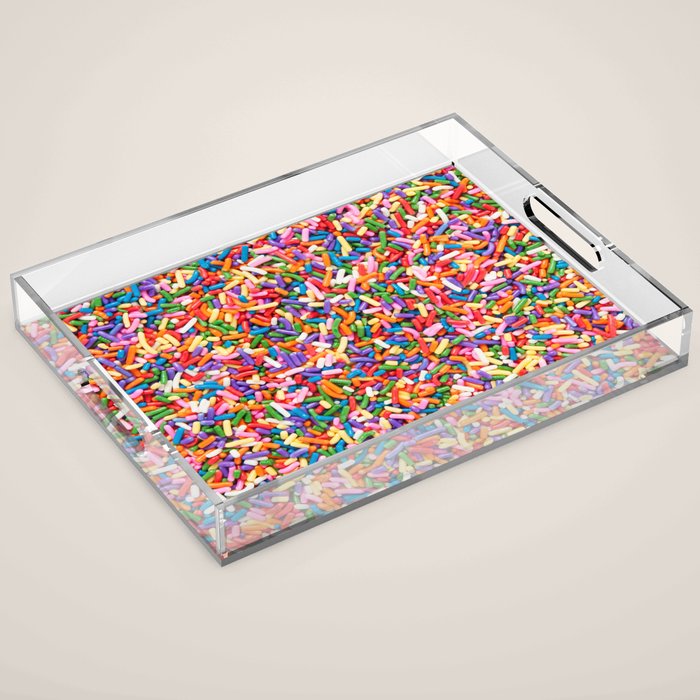 Colorful Rainbow Sprinkles | Sweet Candy Acrylic Tray Gallery Image 1