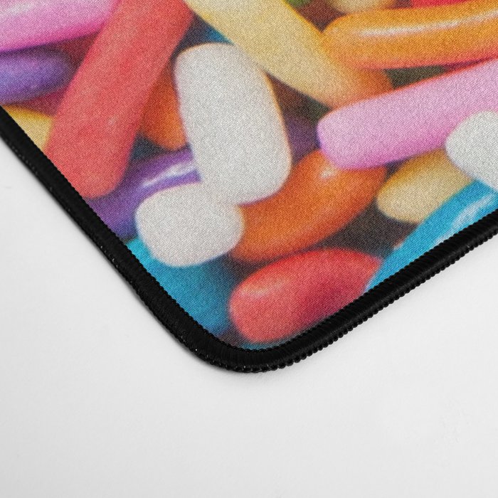 Colorful Rainbow Sprinkles | Sweet Candy Desk Mat Gallery Image 4