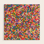 Colorful Rainbow Sprinkles | Sweet Candy Wood Wall Art Gallery Image 1
