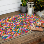 Colorful Rainbow Sprinkles | Sweet Candy Outdoor Rug Gallery Image 2