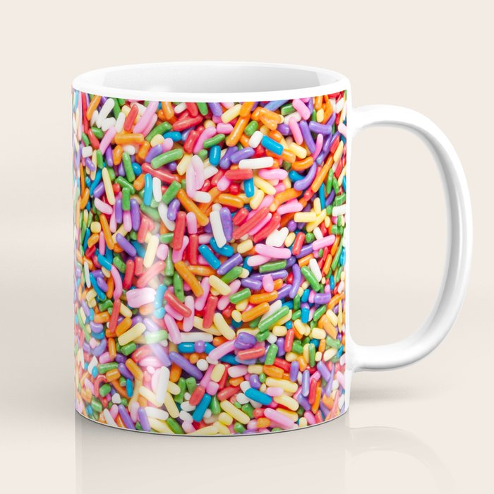 Colorful Rainbow Sprinkles | Sweet Candy Coffee Mug Gallery Image 1