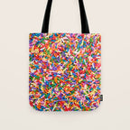 Colorful Rainbow Sprinkles | Sweet Candy Tote Bag Gallery Image 1