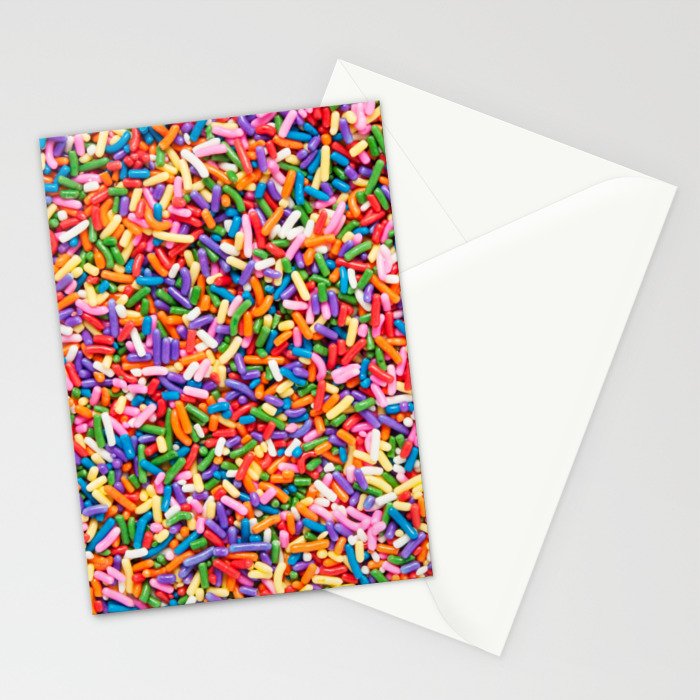 Colorful Rainbow Sprinkles | Sweet Candy Stationery Card Gallery Image 2