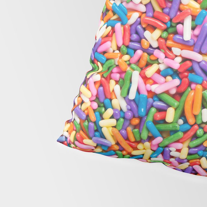 Colorful Rainbow Sprinkles | Sweet Candy Pillow Sham Gallery Image 4