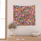 Colorful Rainbow Sprinkles | Sweet Candy Wall Tapestry Gallery Image 2