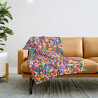 Colorful Rainbow Sprinkles | Sweet Candy Throw Blanket Gallery Image 1