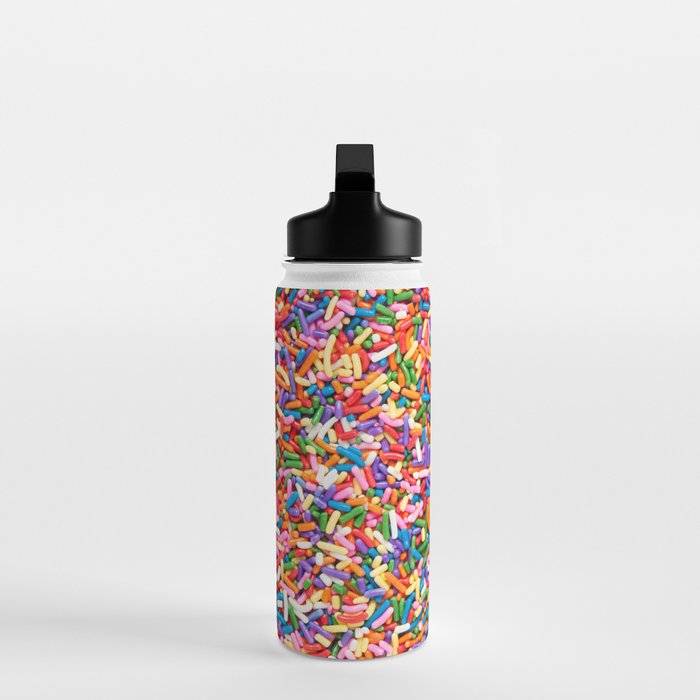 Colorful Rainbow Sprinkles | Sweet Candy Water Bottle Gallery Image 3