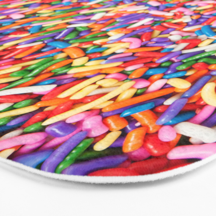 Colorful Rainbow Sprinkles | Sweet Candy Bath Mat Gallery Image 3