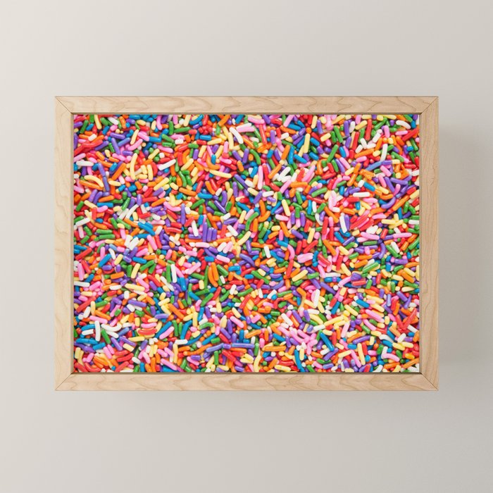 Colorful Rainbow Sprinkles | Sweet Candy Mini Art Print Gallery Image 1