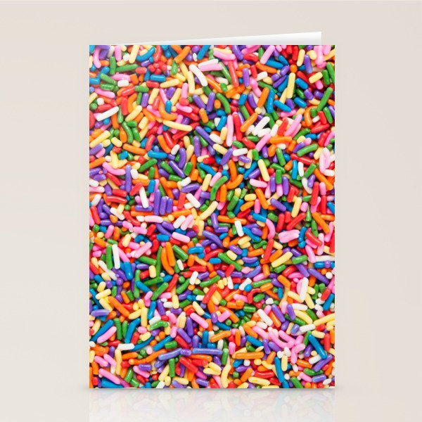 Colorful Rainbow Sprinkles | Sweet Candy Stationery Card Gallery Image 2
