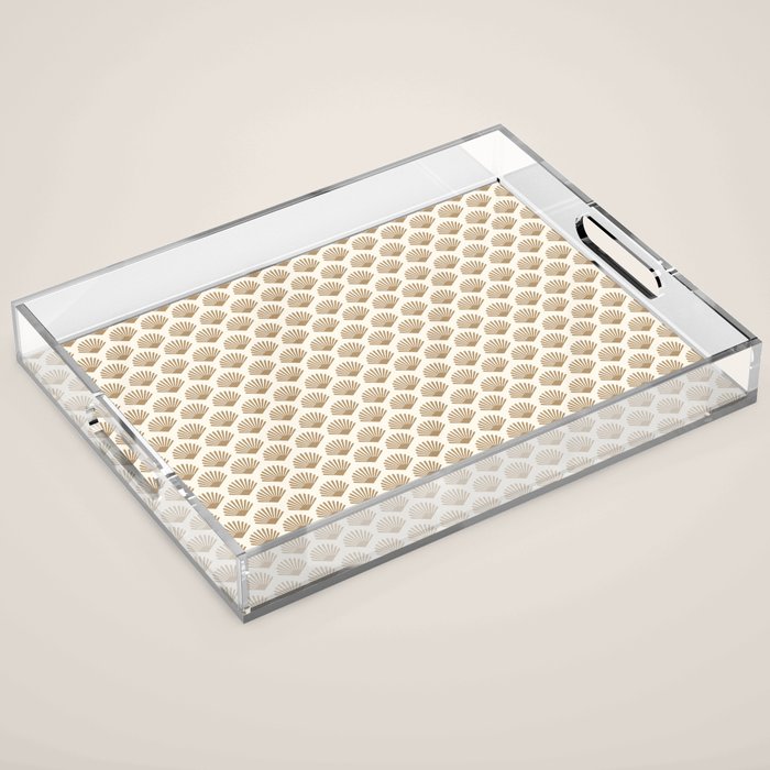 Art Deco Pattern 1 - Gold Acrylic Tray Gallery Image 1
