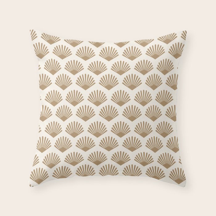 Art Deco Pattern 1 - Gold Throw Pillow Gallery Image 1