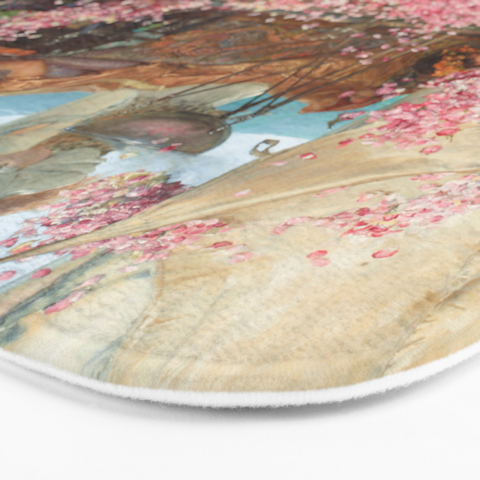 Lawrence Alma-Tadema's The Roses of Heliogabalus,  Roman Elagabalus with rose petals painting Bath Mat Gallery Image 3