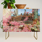 Lawrence Alma-Tadema's The Roses of Heliogabalus,  Roman Elagabalus with rose petals painting Credenza Gallery Image 1