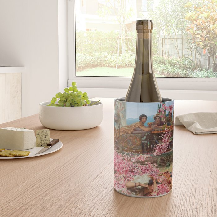 Lawrence Alma-Tadema's The Roses of Heliogabalus,  Roman Elagabalus with rose petals painting Wine Chiller Gallery Image 4