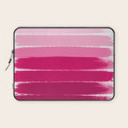 Mola - ombre painting bruskstrokes tonal gradient art pink pastel to hot pink decor Laptop Sleeve Gallery Image 1