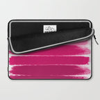 Mola - ombre painting bruskstrokes tonal gradient art pink pastel to hot pink decor Laptop Sleeve Gallery Image 2