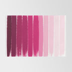 Mola - ombre painting bruskstrokes tonal gradient art pink pastel to hot pink decor Rug Gallery Image 2