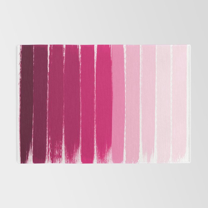 Mola - ombre painting bruskstrokes tonal gradient art pink pastel to hot pink decor Rug Gallery Image 2