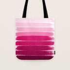 Mola - ombre painting bruskstrokes tonal gradient art pink pastel to hot pink decor Tote Bag Gallery Image 1