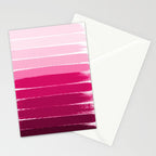 Mola - ombre painting bruskstrokes tonal gradient art pink pastel to hot pink decor Stationery Card Gallery Image 2