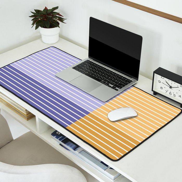 Color Block Line Abstract XXI Desk Mat Gallery Image 2