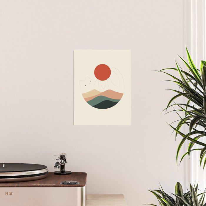 Cat Landscape 137: Holding up the Sun for you Poster Gallery Image 2