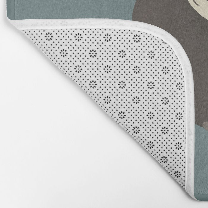 Hidden cat 9 blue yin yang kitty hug Bath Mat Gallery Image 2