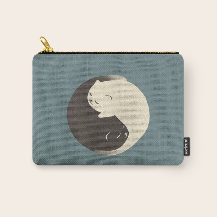 Hidden cat 9 blue yin yang kitty hug Carry All Pouch Gallery Image 1