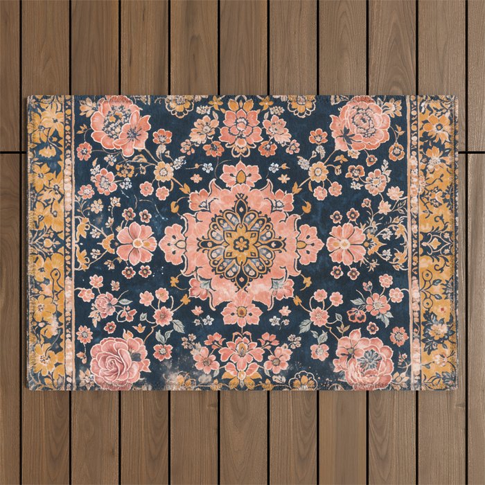 Floral Antiquity Outdoor Rug Gallery Image 1