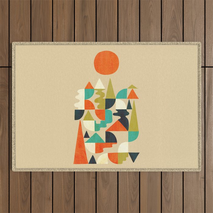 Mountains Hills and Rivers Outdoor Rug Gallery Image 1