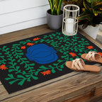 Summer Bloom: Midnight Rain Forest Outdoor Rug Gallery Image 2
