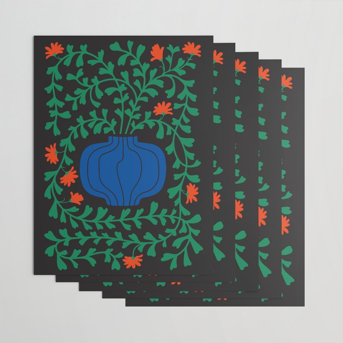 Summer Bloom: Midnight Rain Forest Wrapping Paper Gallery Image 3