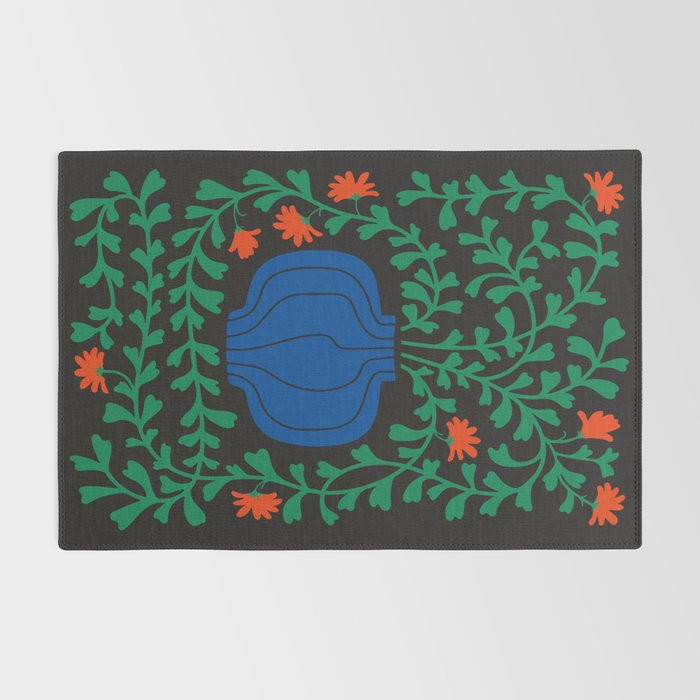Summer Bloom: Midnight Rain Forest Rug Gallery Image 2