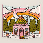 Aquarius Gingerbread House Wall Tapestry Gallery Image 4