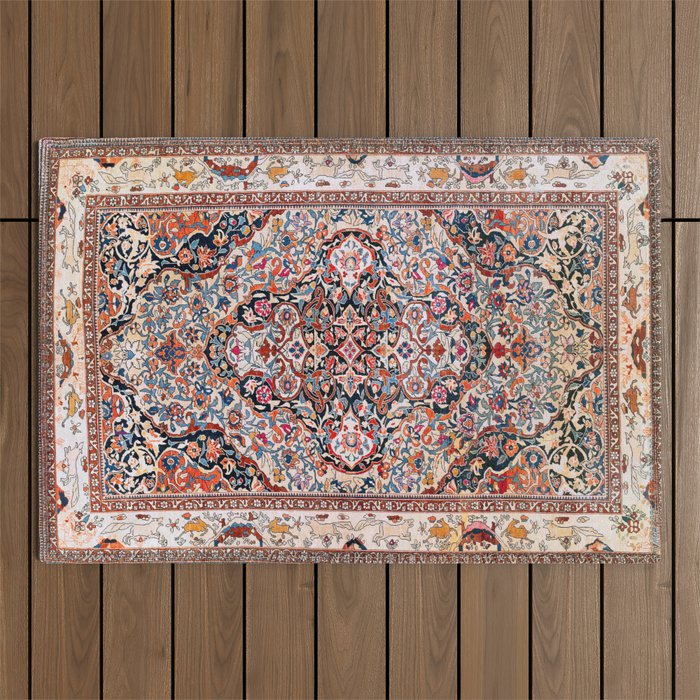 Sarouk Arak West Persian Rug Print Outdoor Rug Gallery Image 1