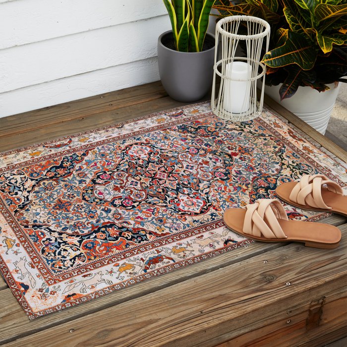 Sarouk Arak West Persian Rug Print Outdoor Rug Gallery Image 2