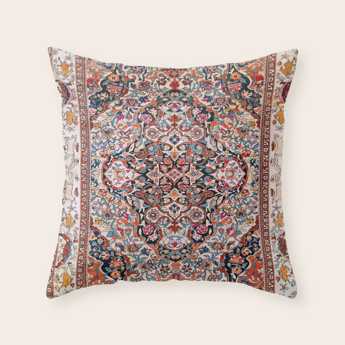 Sarouk Arak West Persian Rug Print Throw Pillow Gallery Image 6