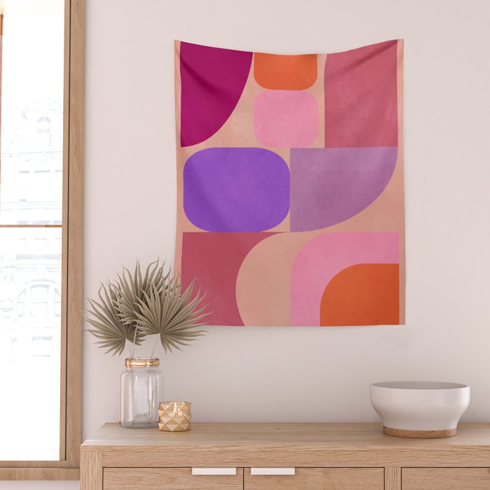 Geometric Shapes 202 Wall Tapestry Gallery Image 2
